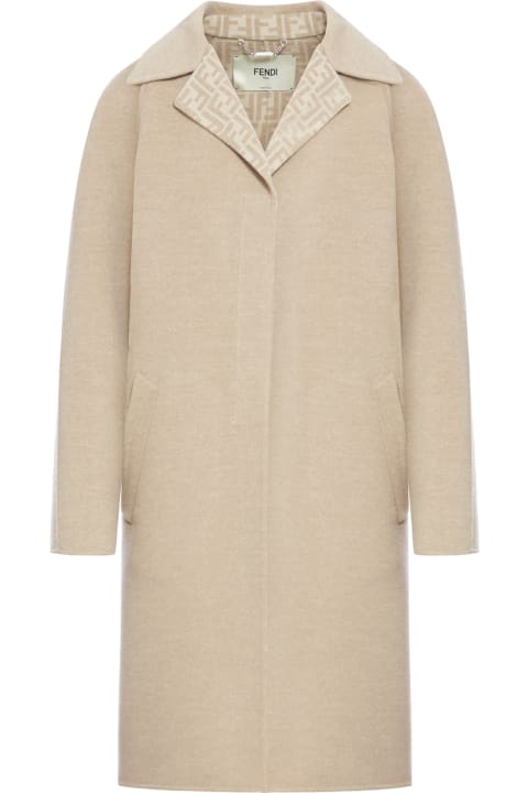أدوات منزلية Fendi Coat Ff Double Wool