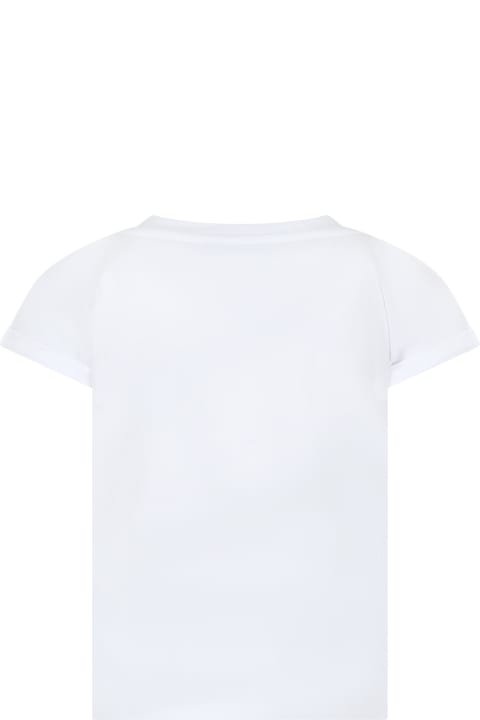 DKNY for Kids DKNY White T-shirt For Girl With Logo