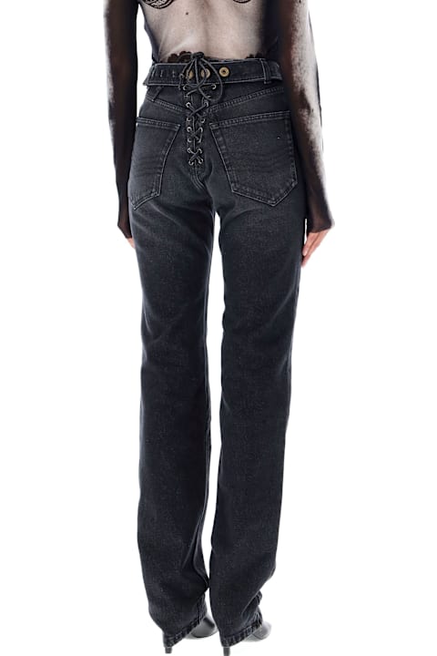 Homeware Jean Paul Gaultier Lacing Knee Bonded Jeans