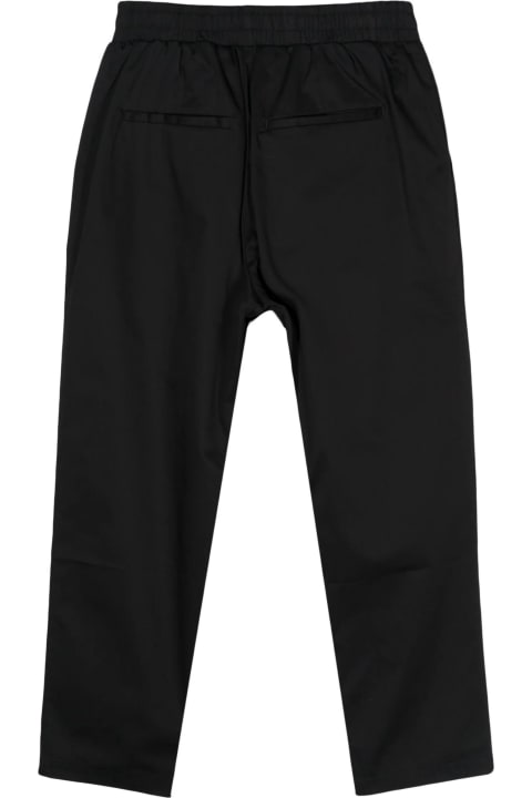 Family First Milano Pants for Men Family First Milano Black Stretch-cotton Trousers