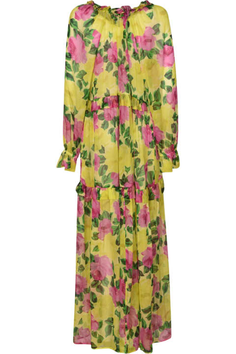 Fashion for Women Parosh Floral Printed Long Dress