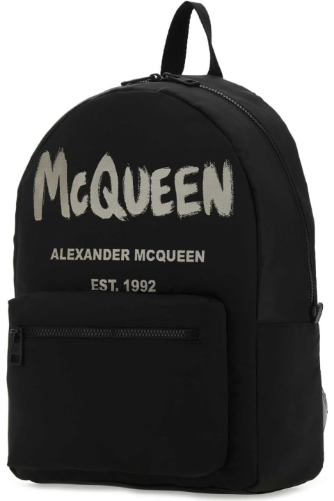 Alexander McQueen Bags for Men Alexander McQueen Black Canvas Metropolitan Backpack