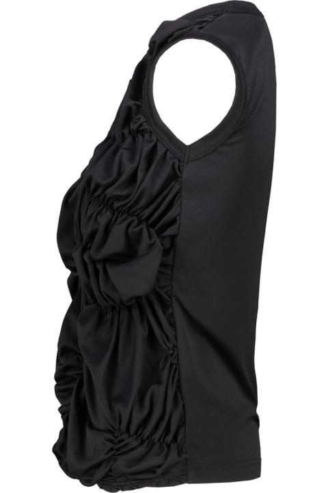 Fashion for Women Comme des Garçons Sleeveless T-shirt With Gathered Front