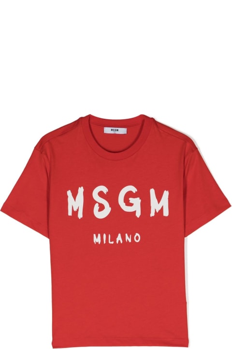 MSGM for Kids MSGM Msgm T-shirt Beige In Jersey Di Cotone Bambino