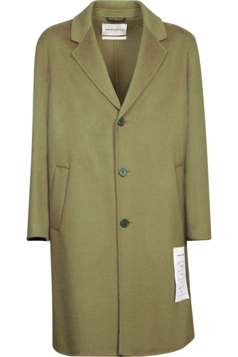 Amaranto Coats & Jackets for Men Amaranto Wool Coat In Khaki