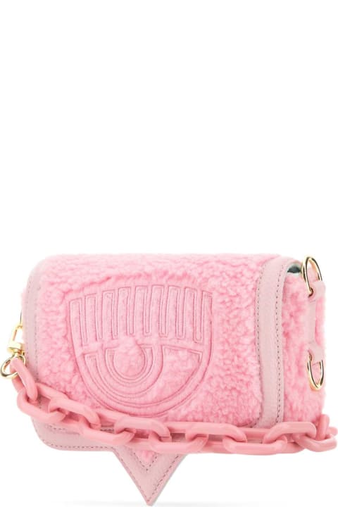Chiara Ferragni for Women Chiara Ferragni Pink Teddy Small Eyelike Crossbody Bag
