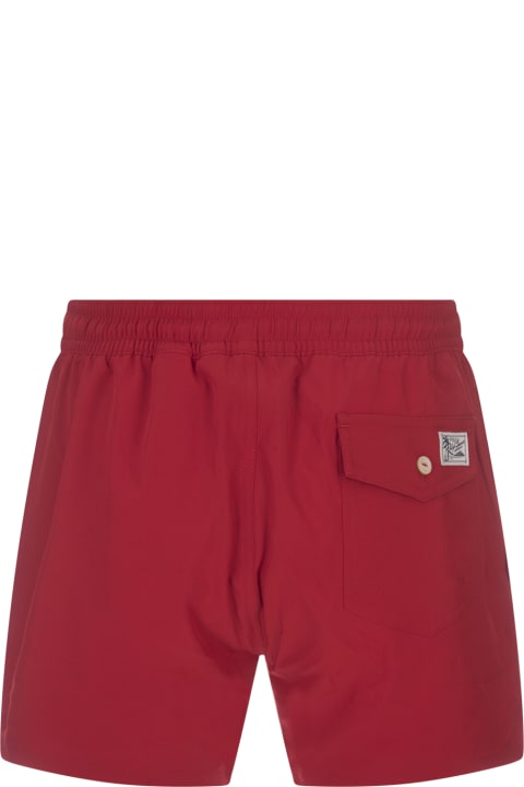 Ralph Lauren Swimwear for Men Ralph Lauren Red Swim Shorts With Embroidered Pony