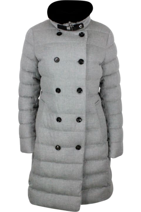 Moorer Coats & Jackets for Women Moorer Double-breasted Down Coat Made Of Wool And Cashmere Padded With Soft Goose Down.