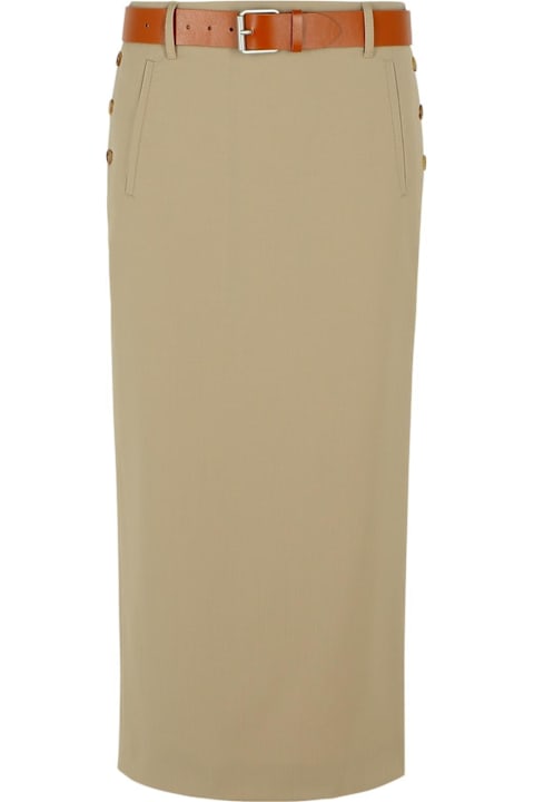 Fashion for Kids Moschino Belted Buckle Detailed Midi Skirt