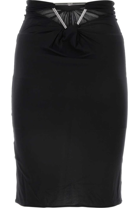 Fashion for Women Coperni Black Stretch Nylon Triangle Skirt