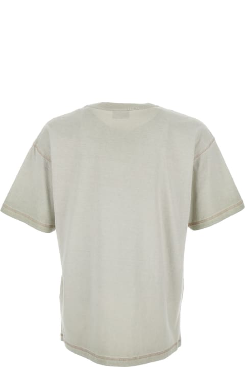 Diesel Topwear for Men Diesel Beige 't-buxt-n4' Crewneck T-shirt With Logo In Cotton Man