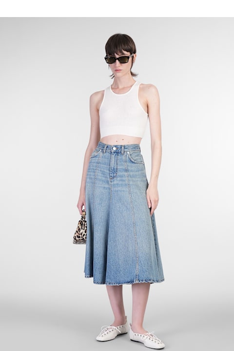 Haikure Clothing for Women Haikure Mid Serenity Skirt In Blue Denim