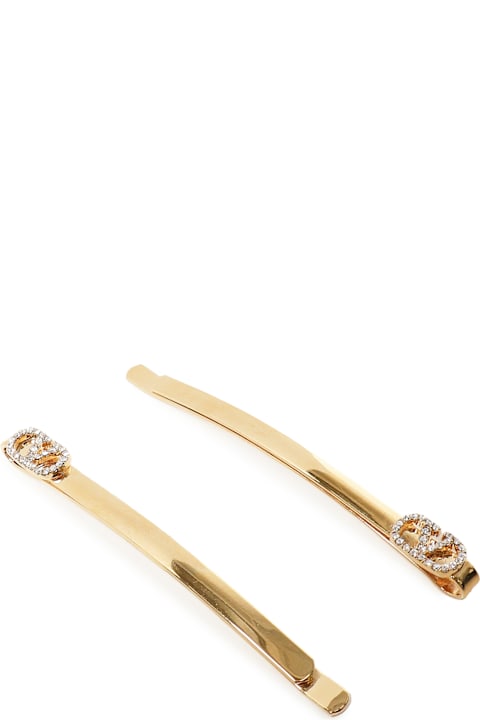 Hair Accessories for Women Valentino Garavani Vlogo Signature Hair Clips