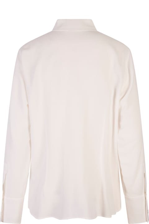 Glanshirt Topwear for Women Glanshirt White Silk Blend Shirt