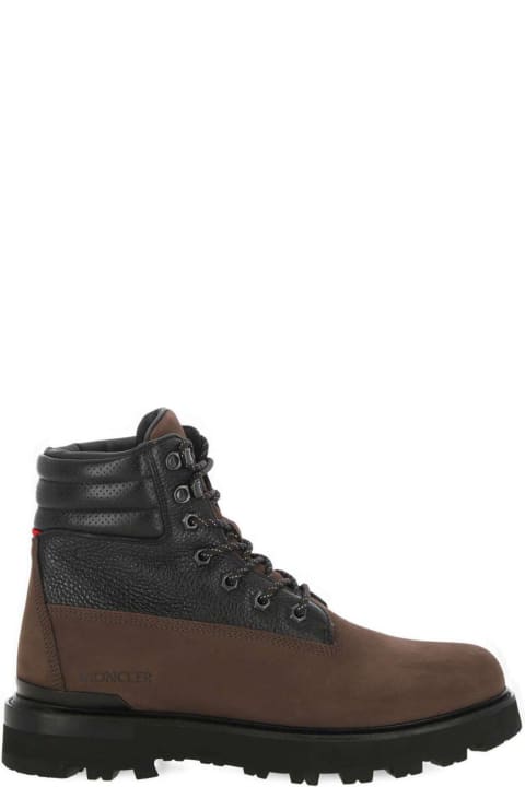 Moncler Boots for Men Moncler Contrasted Lace-up Boots
