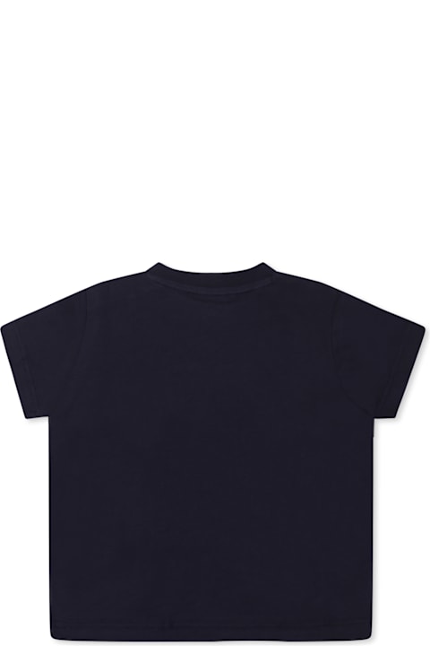 Kenzo Kids Topwear for Baby Girls Kenzo Kids Blue T-shirt For Baby Boy With Lucky Tiger