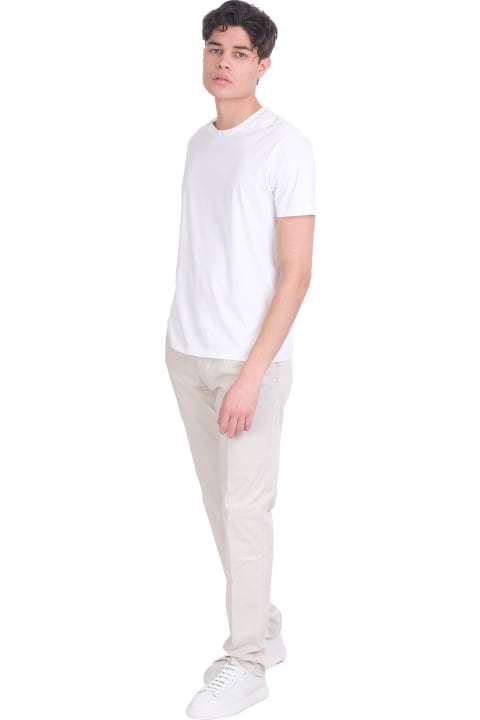 Pants In White Cotton
