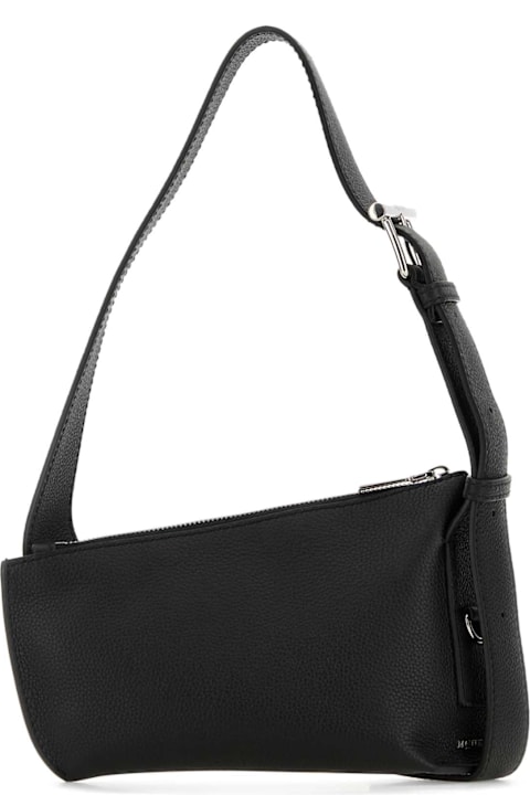 أدوات منزلية Alexander McQueen Black Leather Sling T-bar Crossbody Bag