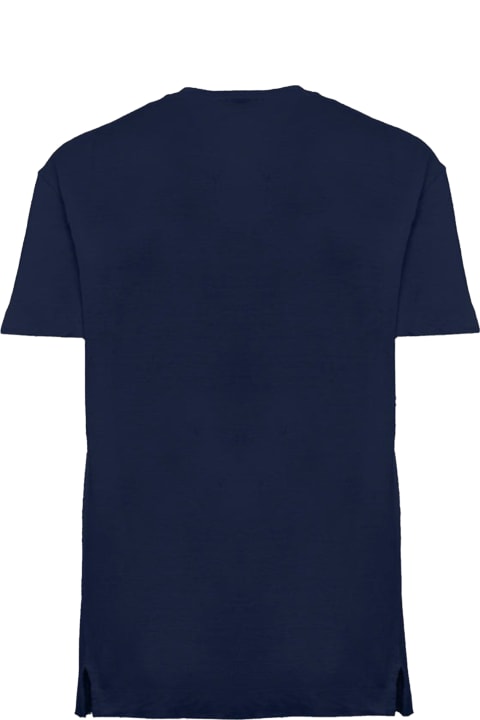 Malo for Men Malo Blue Linen And Jersey T-shirt