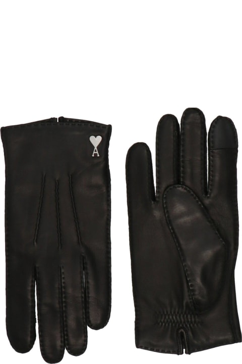 Gloves for Men Ami Alexandre Mattiussi Fp Twin Tipped Merino Wool Gloves