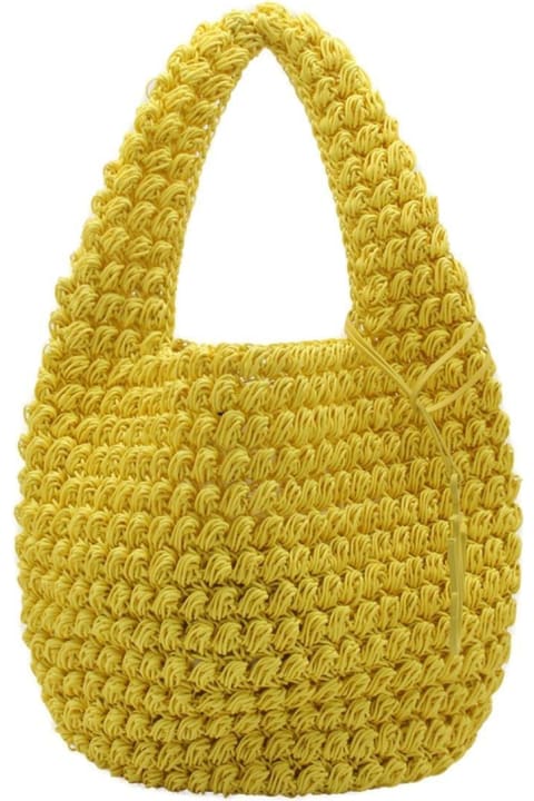 ウィメンズ新着アイテム J.W. Anderson Logo Charm Popcorn Large Basket Bag