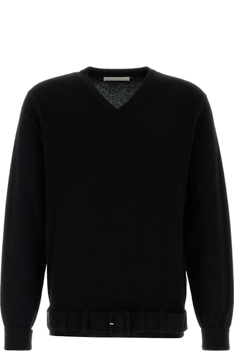 Random Identities for Men Random Identities Black Wool Blend Sweater