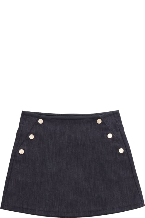 Bottoms for Girls Moncler Blue Skirt With Buttons