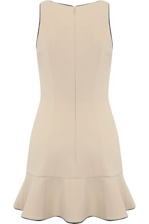 Elisabetta Franchi لـ Women Elisabetta Franchi Crepe Dress With Piping And Jewel Clamp