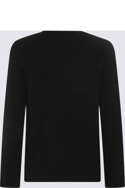Sweaters for Men Comme des Garçons Black Wool Crocodile Sweater