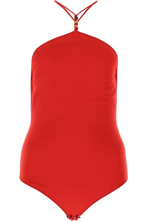 ウィメンズ Bottega Venetaのランジェリー＆パジャマ Bottega Veneta Red Stretch Cashmere Blend Bodysuit