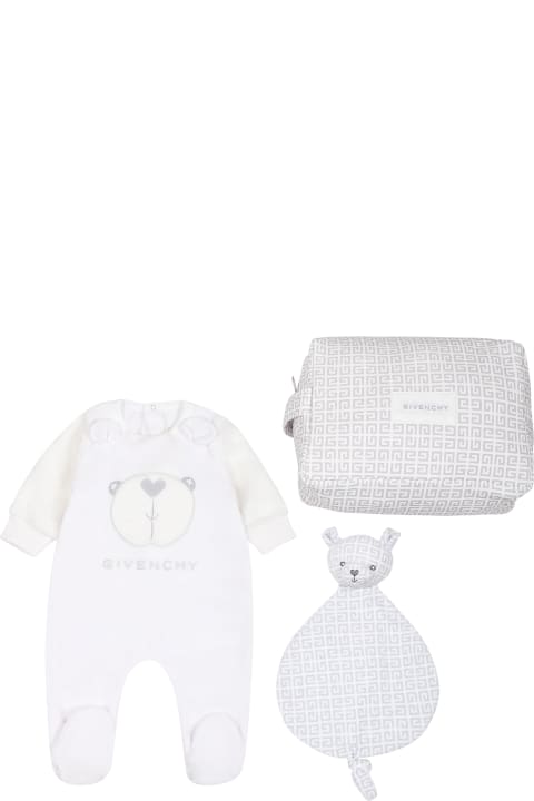 White Set For Baby Kids With Logo
