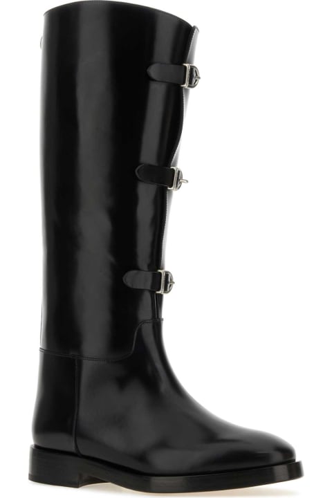 Boots for Women Durazzi Milano Black Leather Boots