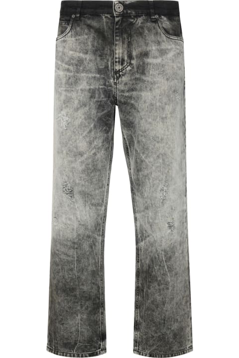 Gray Cotton Jeans