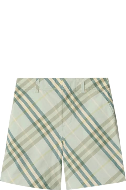 Burberry ملابس تحتية لـ بنات Burberry Cotton Shorts With Check Pattern