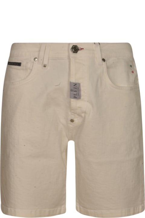 Philipp Plein Pants for Men Philipp Plein Logo Buttoned Shorts