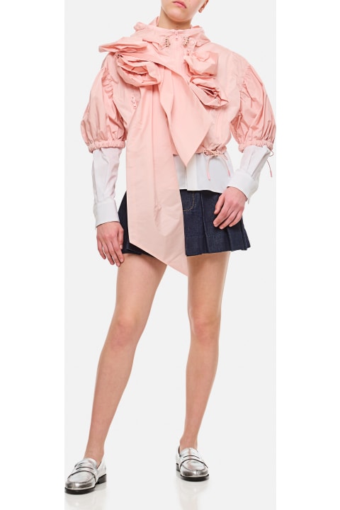 Fashion for Women Simone Rocha Cropped Puff Sleeve Jacket W/ Turbo Pressed Roses