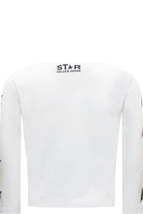 Golden Goose T-Shirts & Polo Shirts for Boys Golden Goose Star Printed Long Sleeved T-shirt