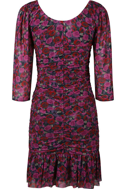 Dresses for Women Ganni All-over Rose Print Mini Dress