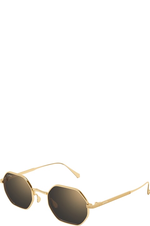 Cartier Eyewear Kids Cartier Eyewear Cartier Ct0627s Signature C De Cartier 001 Gold Grey Sunglasses