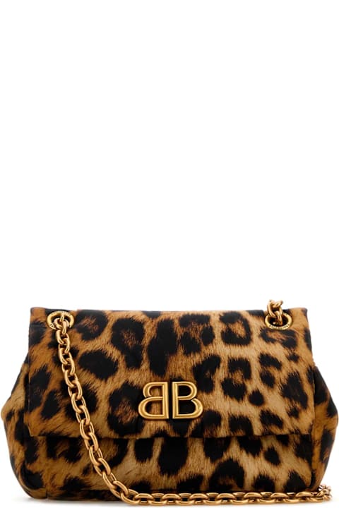 Balenciaga Women Balenciaga Printed Nylon Mini Monaco Shoulder Bag