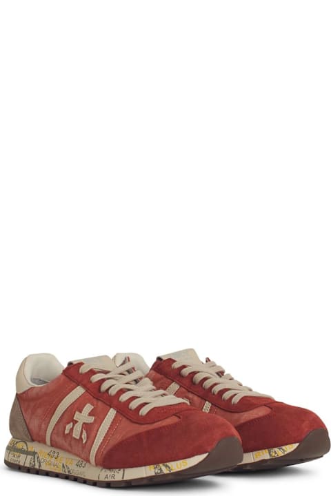 Premiata for Men Premiata 'lucy' Red Leather Blend Sneakers