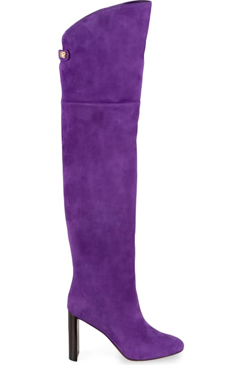 Maison Skorpios Boots for Women Maison Skorpios Marylin Suede Knee High Boots