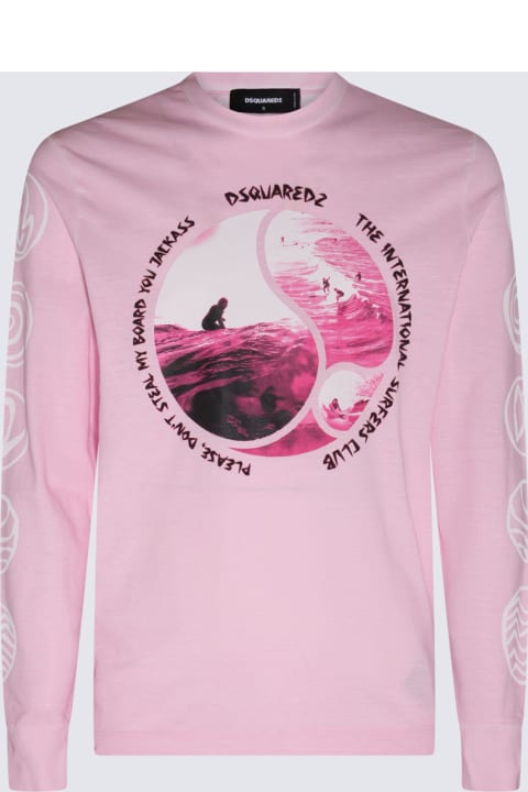 Dsquared2 for Men Dsquared2 Pink Cotton T-shirt