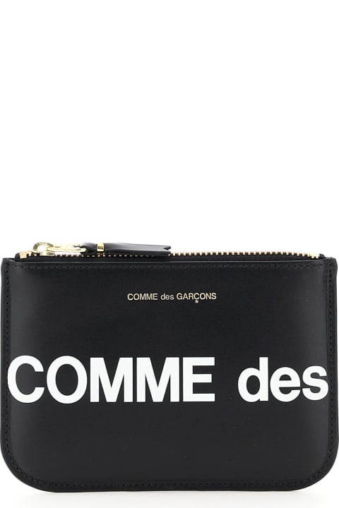 Comme des Garçons Wallet Bags for Men Comme des Garçons Wallet Huge Logo Pouch