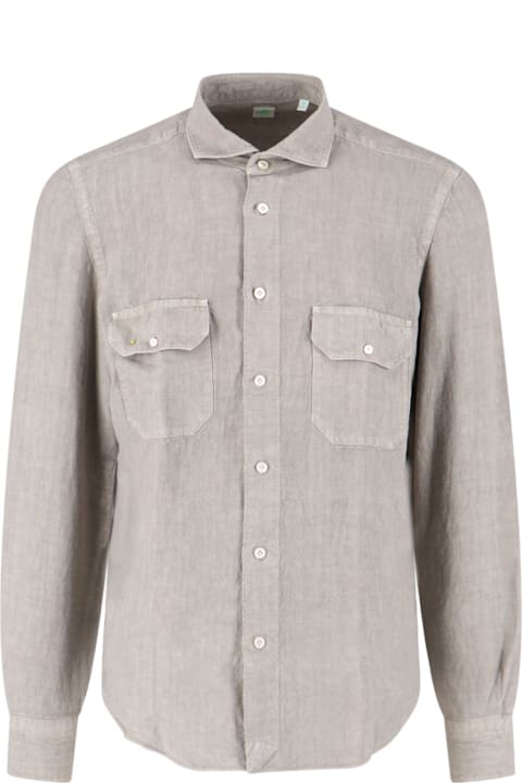 Finamore Shirts for Men Finamore 'salina' Linen Sports Shirt