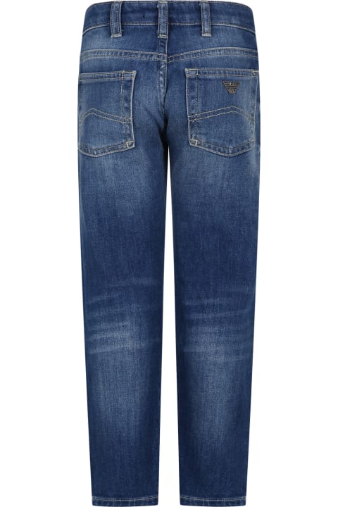 ボーイズ Emporio Armaniのボトムス Emporio Armani Denim Jeans For Boy With Logo
