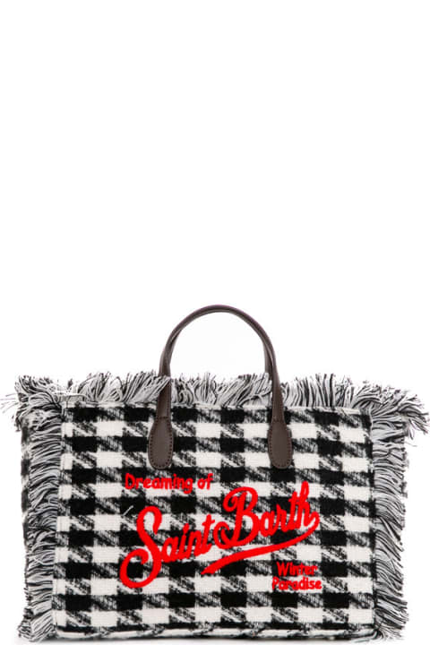 Fashion for Women MC2 Saint Barth Colette Wooly Handbag With Houndstooth Print