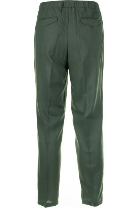Cruna Clothing for Men Cruna Green Linen Blend Trousers