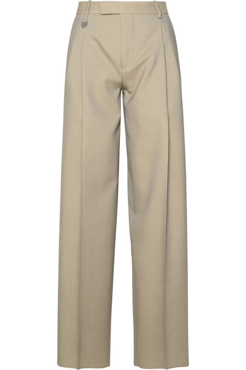Pants & Shorts for Women Burberry Beige Virgin Wool Trousers