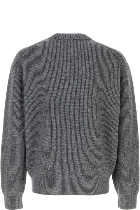 メンズ Maison Kitsunéのニットウェア Maison Kitsuné Dark Grey Wool Blend Sweater